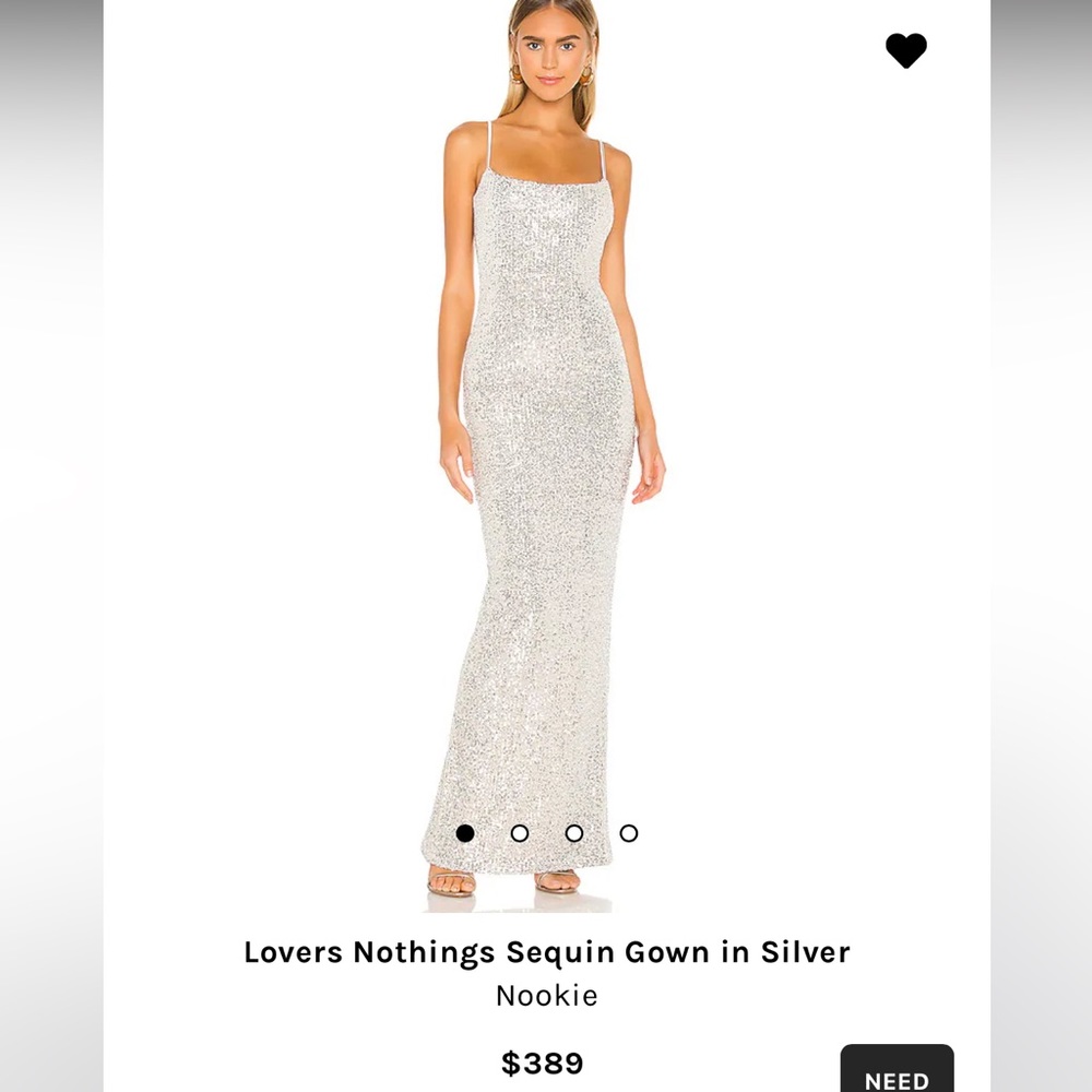 Nookie silver sequin dress